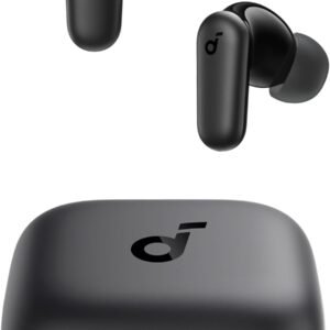 soundcore P30i da Anker, Fone de Ouvido Bluetooth 5.4 com Cancelamento de Ruído Adaptativo, Graves Poderosos, 45H de Reprodução, Estojo 2-em-1 com Suporte para Celular, IP54, Fone sem fio TWS, Preto