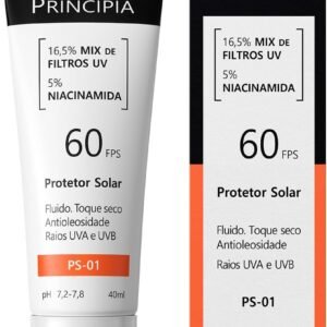 Protetor Solar Facial 16,5% Mix de Filtros UV + 5% Niacinamida FPS 60 PS-01 com 40ml