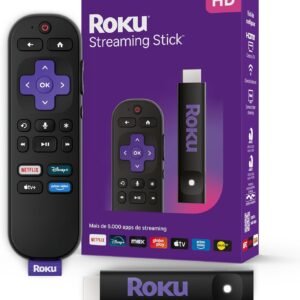 Roku Streaming Stick HD 2025 | Dispositivo de streaming para TV HD/FHD com controle remoto por comando de voz compatível com Alexa, Siri e Google