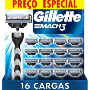 Gillette Mach3 – Refil Para Barbear, 16 Unidades